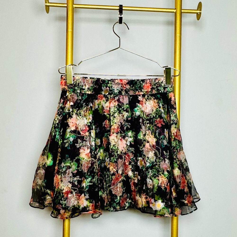 Alice + Olivia Multicolor Floral Round Skirt - Picture 3 of 4
